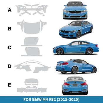 RÝCHLOMER Laku ochranný Film na BMW M4 F82 Base 2015-2020 Auto Transparentné Auta Telo Film Pre Rez TPU PPF Jasné, Nálepka