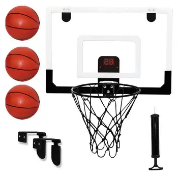 Elektronické Basketbalová Obruč, Cez Dunkable Deti Hračka Basketbal Školenia s Elektronickými prehľad výsledkov a 3 Loptičky 1 Nafukovacím